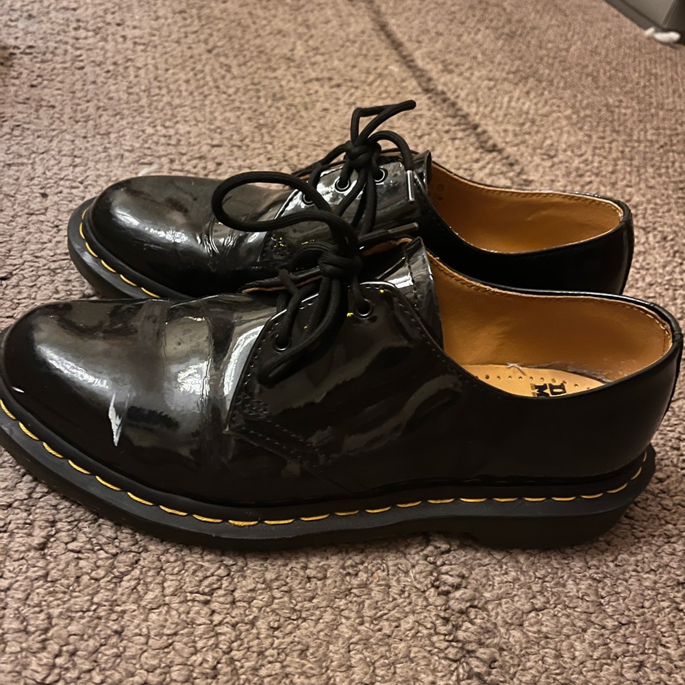 Dr martens patent lace ups
